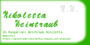 nikoletta weintraub business card